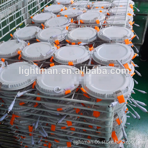 Ultra Slim 3w 6w 12w 18w Embeded Round LED Dual Color Panel Light